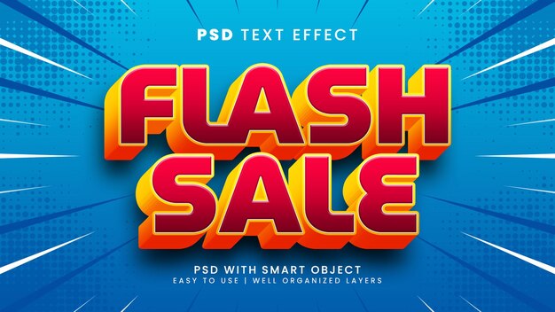 Flash sale rabatt 3d bearbeitbarer texteffekt mit einfachem und modernem textstil