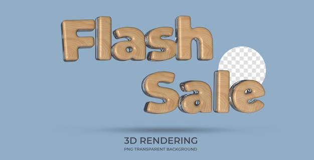 Flash Sale Text Style 3D-Rendering transparenter Hintergrund 1