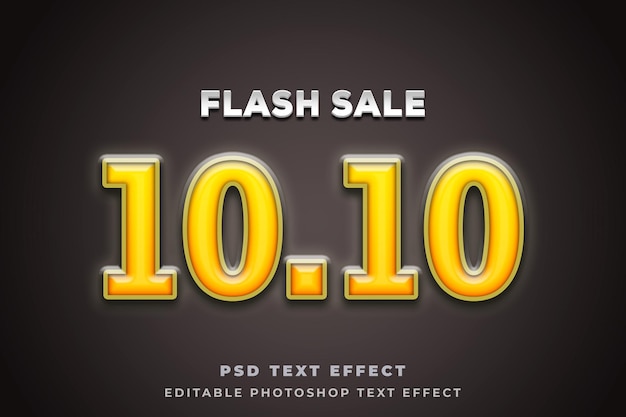 PSD flash-sale-texteffektvorlage