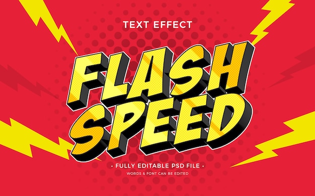 PSD flash-text-effekt