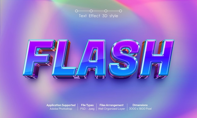 Flash-Texteffekt mit 3D-Schriftstil