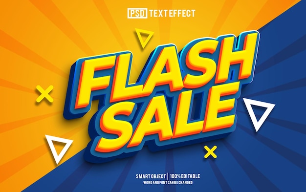 Flash-Verkauf Text-Effekt Schriftart bearbeitbare Typographie 3D-Text
