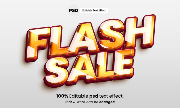 Flash-Verkaufsbanner mit 3D-Text-Effekt