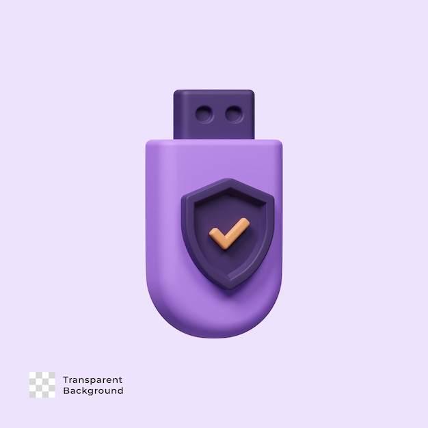 flashdisk protection 3d icon