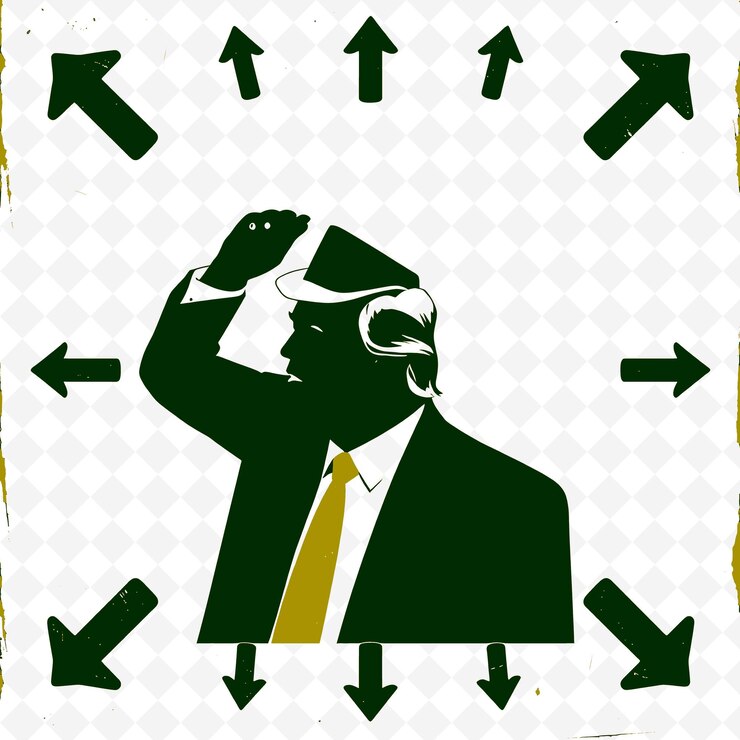 PSD flat 2d wearing a tiny cowboy hat tipping it silhouette sharp against sta illustration us campaignr