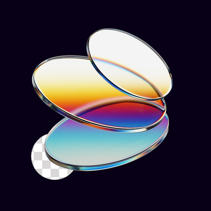 Flat Circle Dispersion Glass Element