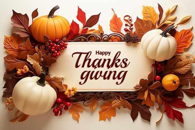 PSD flat-design-stil glücklicher thanksgiving-tag