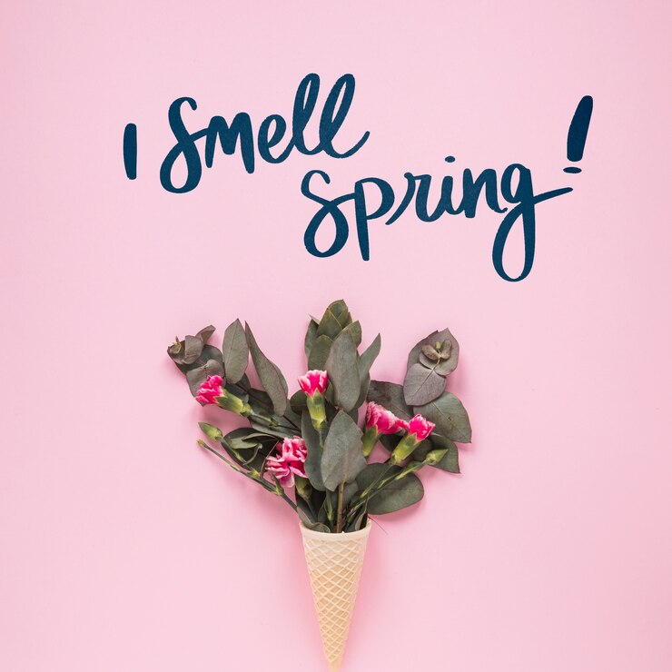 PSD flat lay copyspace mockup para a primavera