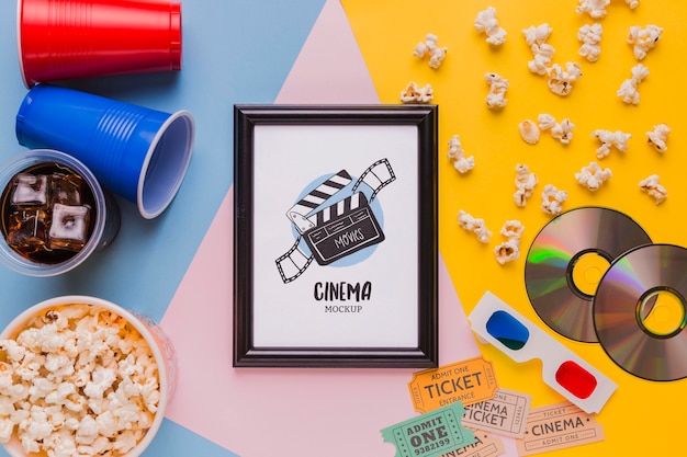 Flat-Lay-Kino-Modellrahmen