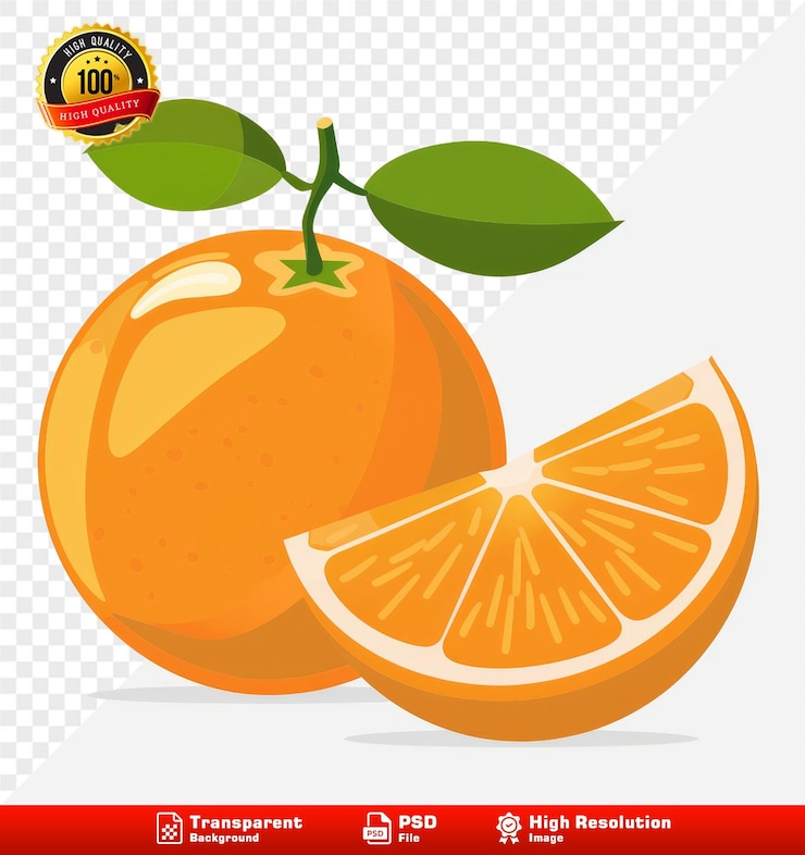 PSD flat style orange clip art para proyectos creativos