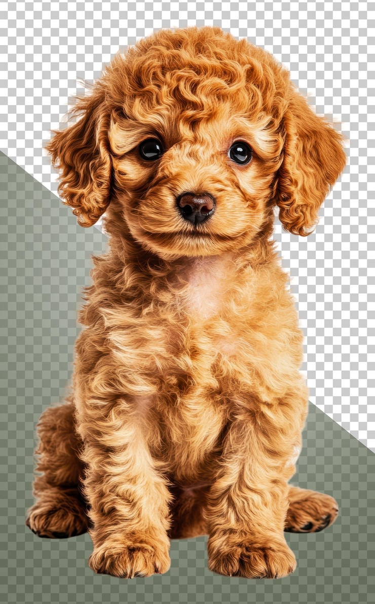 PSD flauschiger welpe auf weißem hintergrund ausgeschnitten png