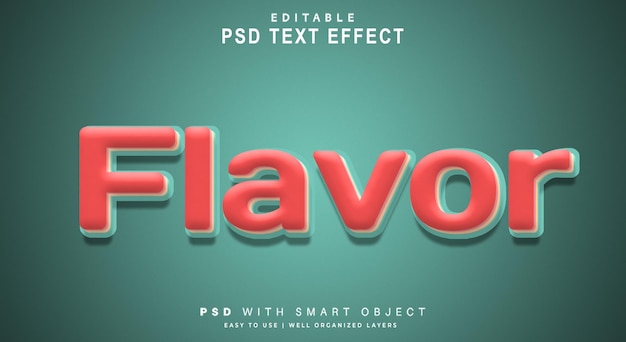 Flavour-Text-Effekt. bearbeitbares Text-Smart-Objekt