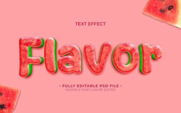 PSD flavour-texteffekt