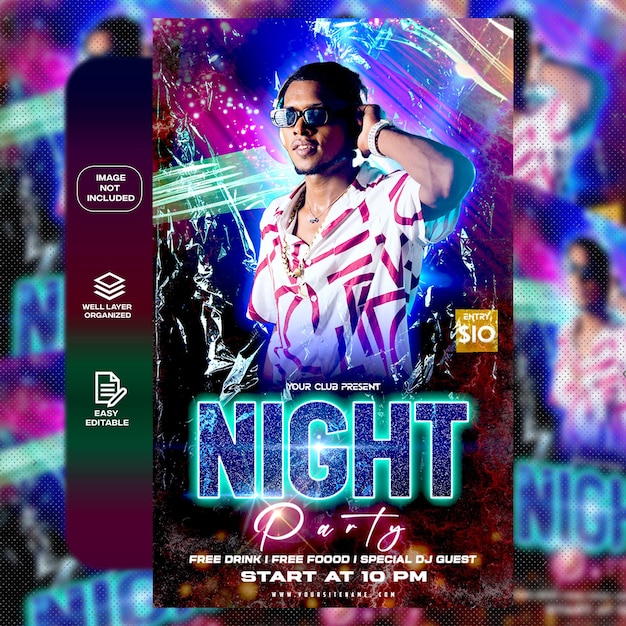 Flayer da Festa da Noite
