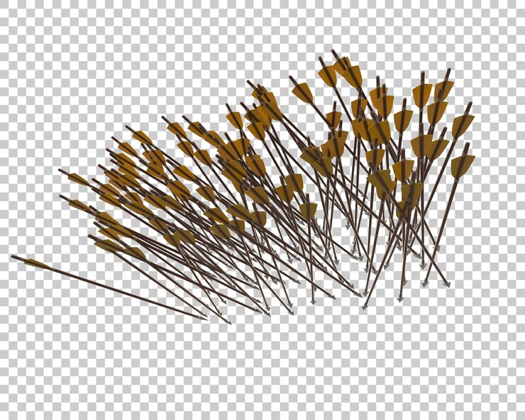 PSD la flecha aislada en el fondo de la ilustración de renderización 3d