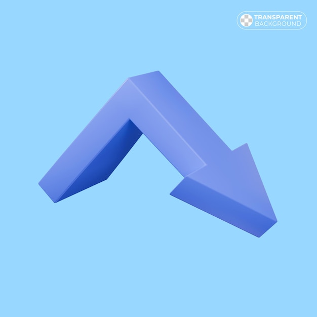 una flecha azul que señala a la derecha con la palabra la palabra en él