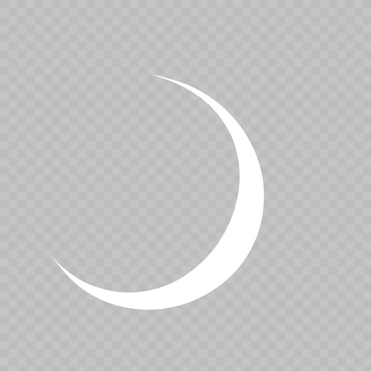 PSD la flecha blanca en el fondo gris es un símbolo del símbolo de la media luna