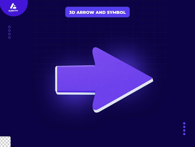 flecha derecha icono 3d