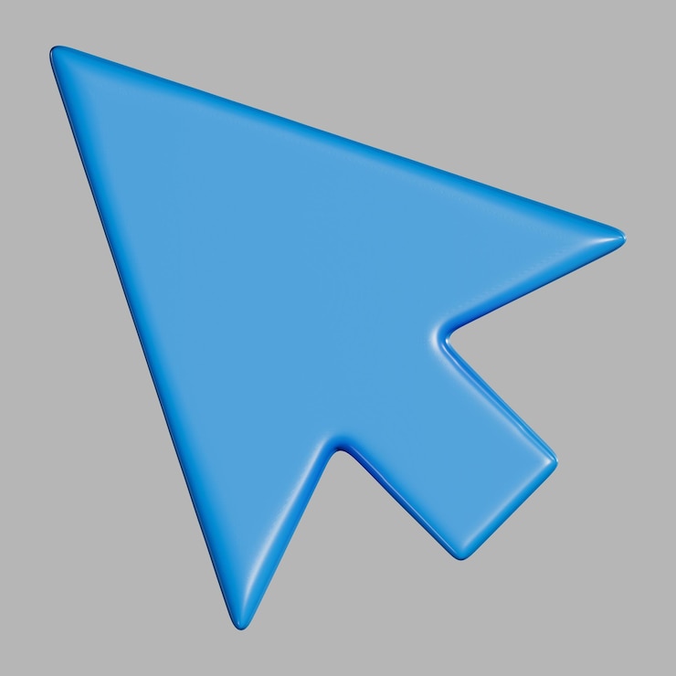 PSD flecha do rato do cursor 3d
