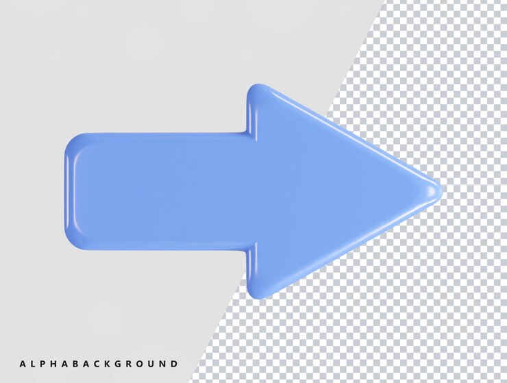 PSD flecha icono 3d renderizado vector ilustración elemento transparente