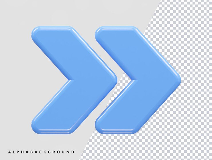 PSD flecha icono 3d renderizado vector ilustración elemento transparente