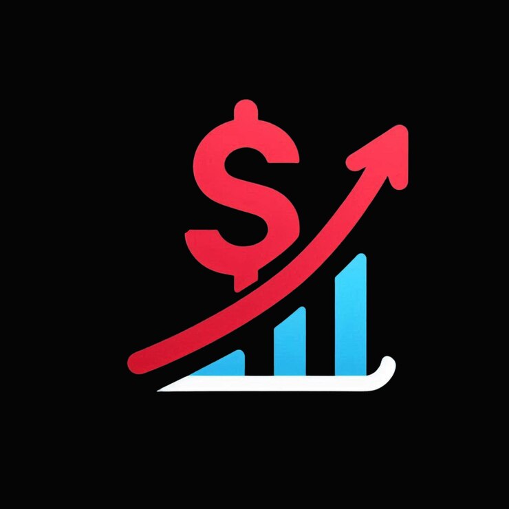 PSD una flecha roja que señala un gráfico que dice dólar