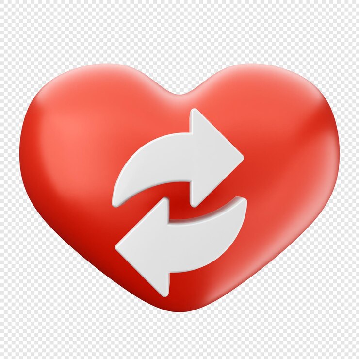 PSD las flechas del corazón del día de san valentín 3d