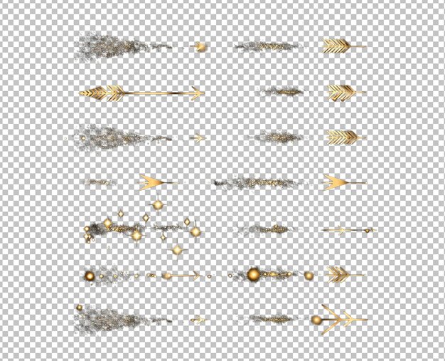 flechas de diferentes colores sobre un fondo blanco transparente png