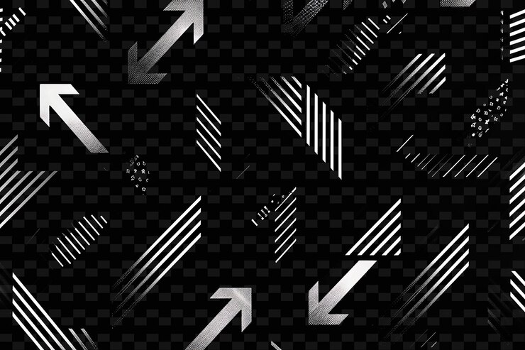 PSD flechas de neón brillantes que apuntan en diferentes direcciones flecha c y2k textura forma arte de decoración de fondo