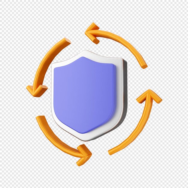 Las flechas de protección de seguridad del escudo 3D se recargan en tiempo real.