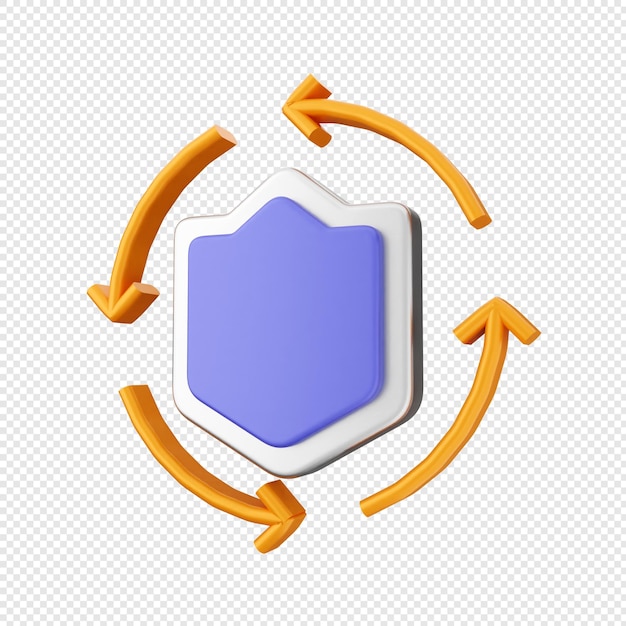 Las flechas de protección de seguridad del escudo 3D se recargan en tiempo real.