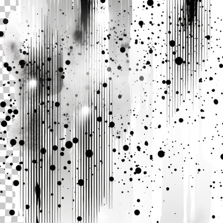 PSD fleckige schwarze und transparente grunge-linie-hintergrund abstrakte halbton-illustration hintergrund gru