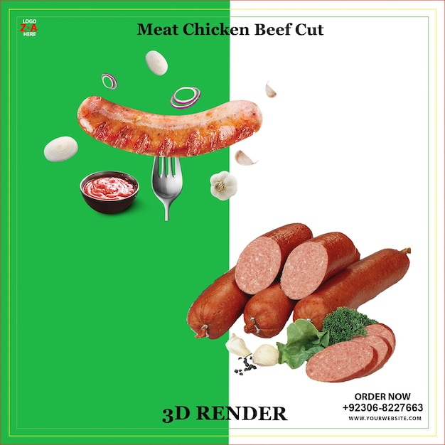 Fleisch Huhn Rindfleisch Schnitt