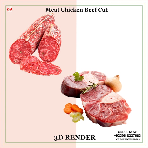 Fleisch Huhn Rindfleisch Schnitt