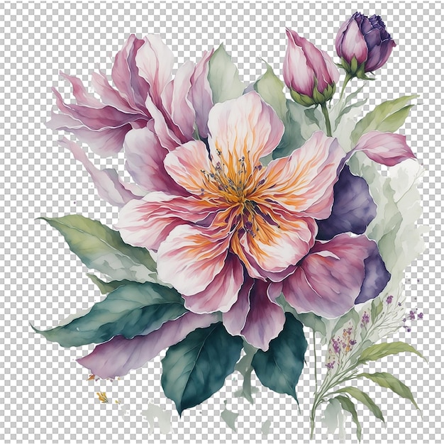 Fleur à l'aquarelle