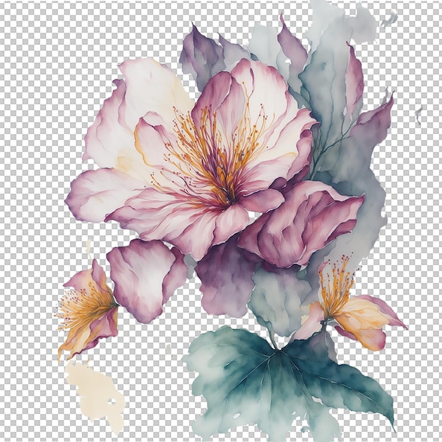 Fleur à l'aquarelle