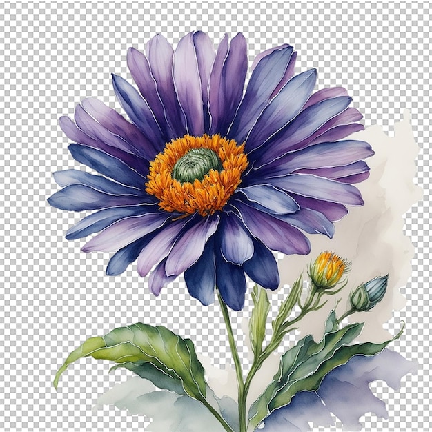 Fleur à l'aquarelle