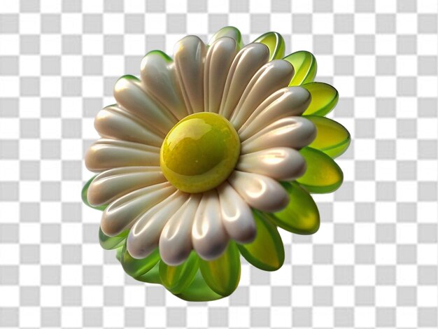 Une fleur blanche en 3D
