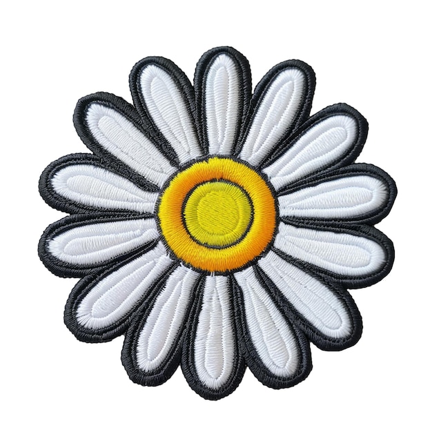 PSD une fleur blanche et jaune avec un centre jaune et un centre jaume