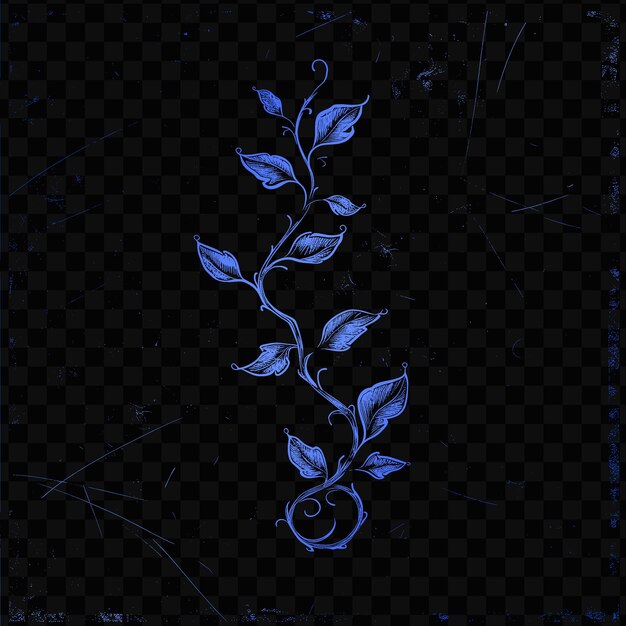 Une Fleur Bleue Sur Un Fond Noir