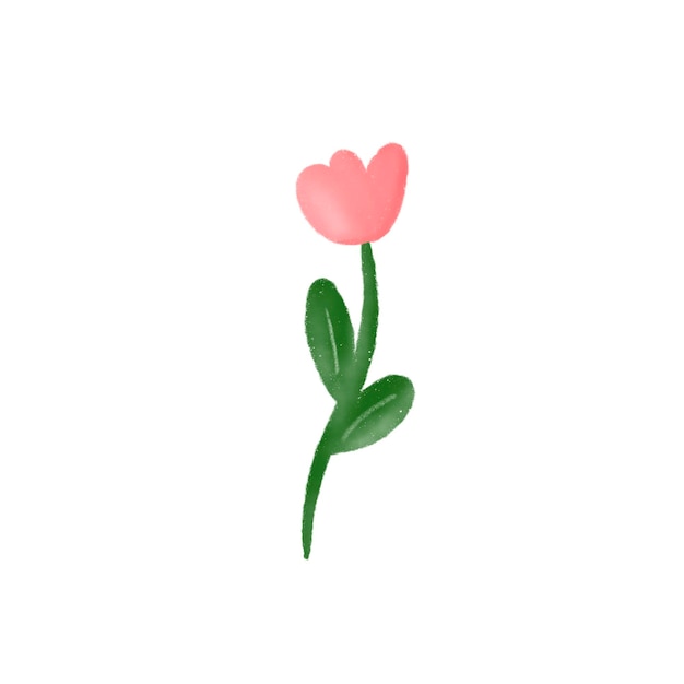 Une fleur avec un coeur dessus