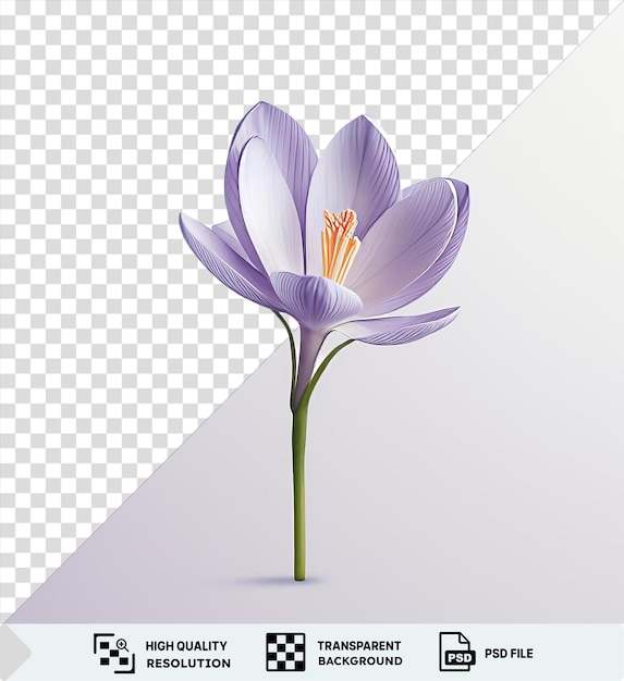 Fleur De Crocus Isolée Sur Un Fond Isolé