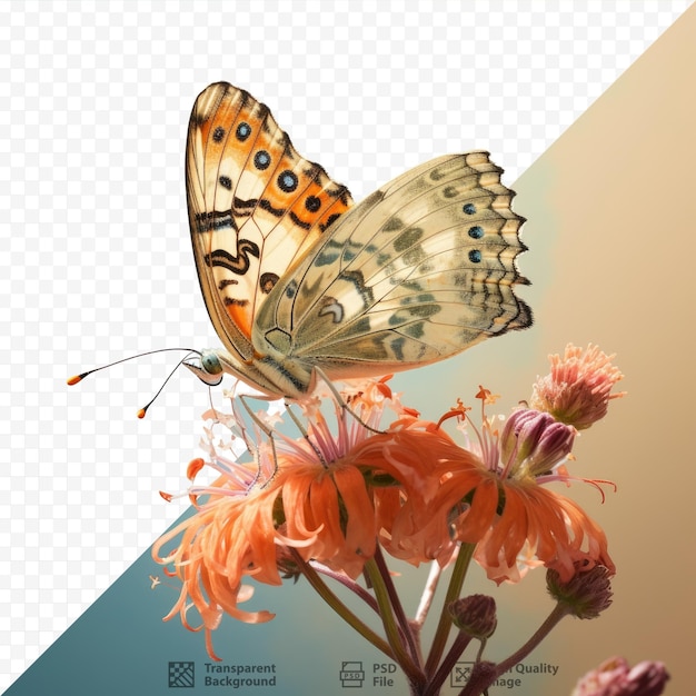 Fleur D'été Avec Papillon