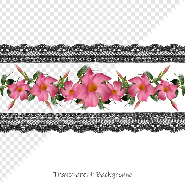 PSD fleur avec fond transparent