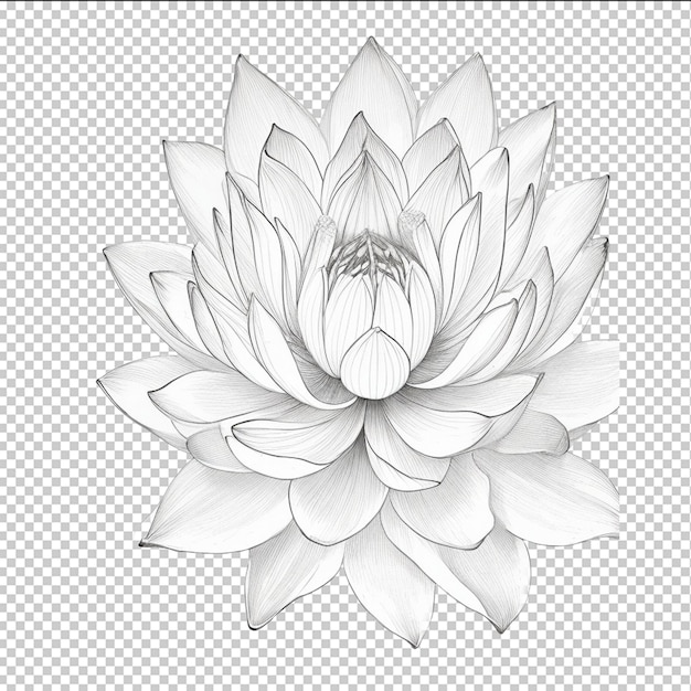 PSD la fleur de lotus blanche à l'arrière-plan transparent