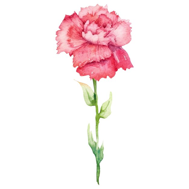 PSD fleur d'ongle peinte à l'aquarelle elément de conception dessiné à la main isolé sur un fond transparent