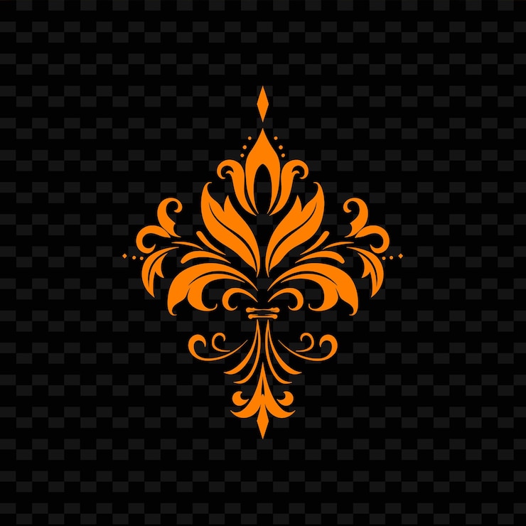 PSD fleur d'or sur un fond noir