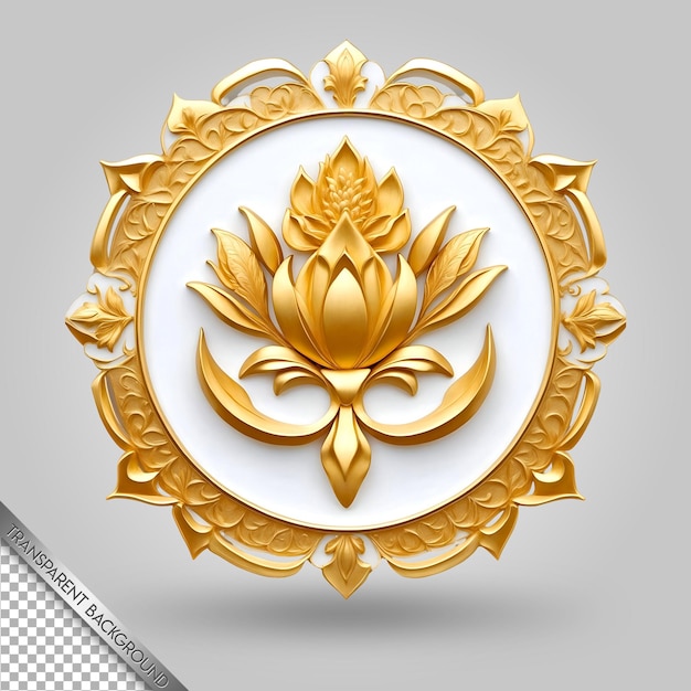 PSD une fleur d'or et d'or blanc avec un fond noir