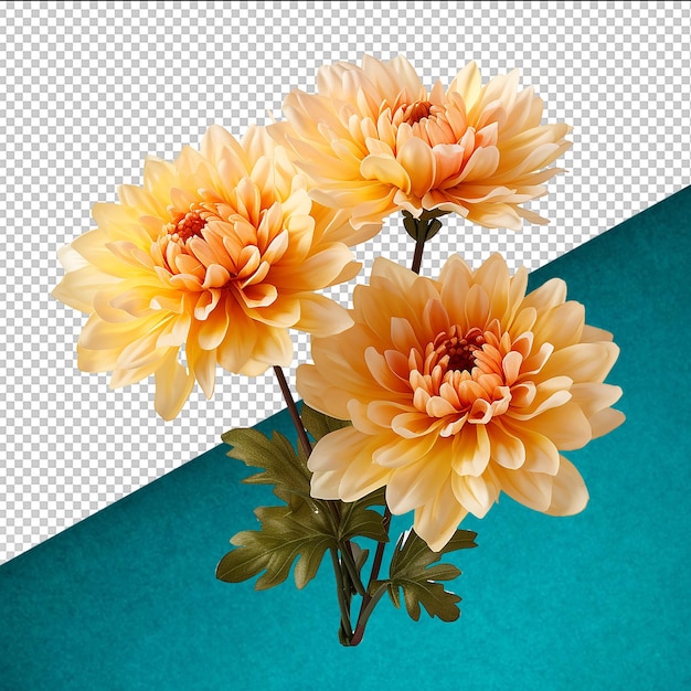 Fleur PSD sur fond transparent