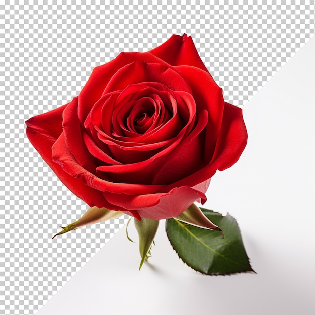 Fleur De Rose Isolée Sur Un Fond Transparent